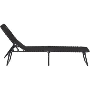 Chaise longue Rosa, en noir, 2 pièces