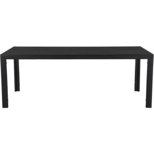 Table de jardin Noah, 205 x 90 cm, noir
