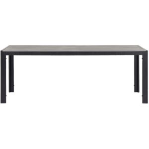 Table de jardin Noah, 205 x 90 cm, noir/gris