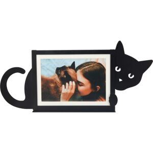 Cadre photo en forme de chat horizontal (36×4×16 cm)