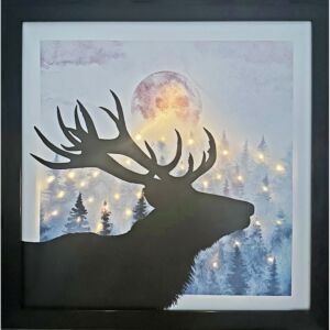Tableau LED «Tête de cerf»