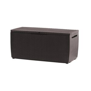 Garden Storage Box Capri brun, 123 x 53.5 x 57 cm, 302 L