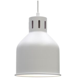 Abat-jour SAGA sans ampoule blanc, culot E27, 4m de câble