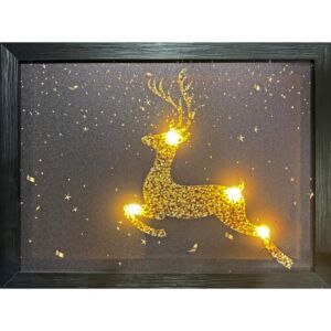 Tableau LED «Cerf doré»