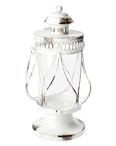 Lanterne en métal blanc «Vintage»